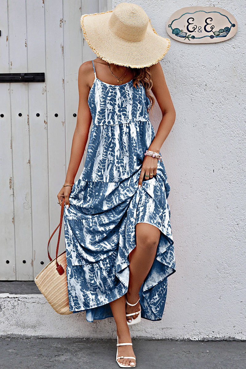 Robe à bretelles Tie-dye