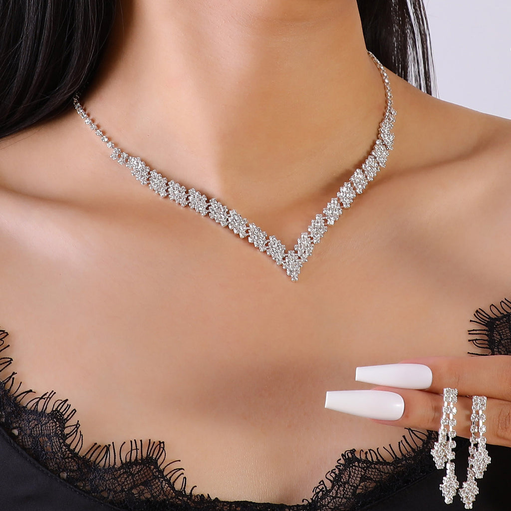 Bijoux De Mariée Accessoires Cheveux De Mariage Accessoires Collier Et Boucles D'Oreilles Ensemble Femmes