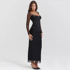 Robe fourreau fendue ajustée pour femmes