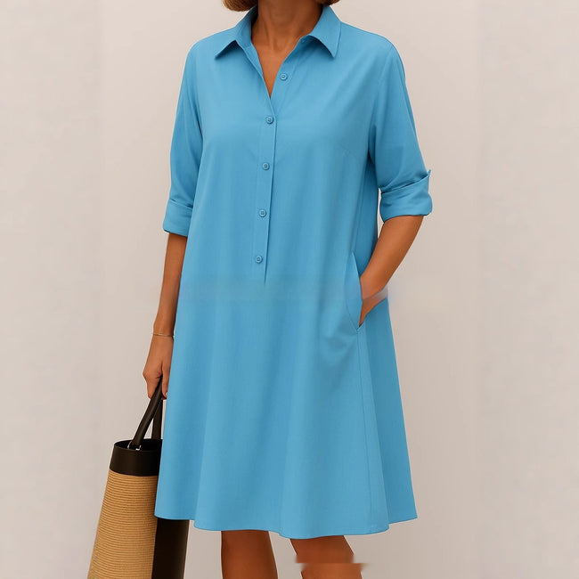 Robe unie ample pour femme Hover Image