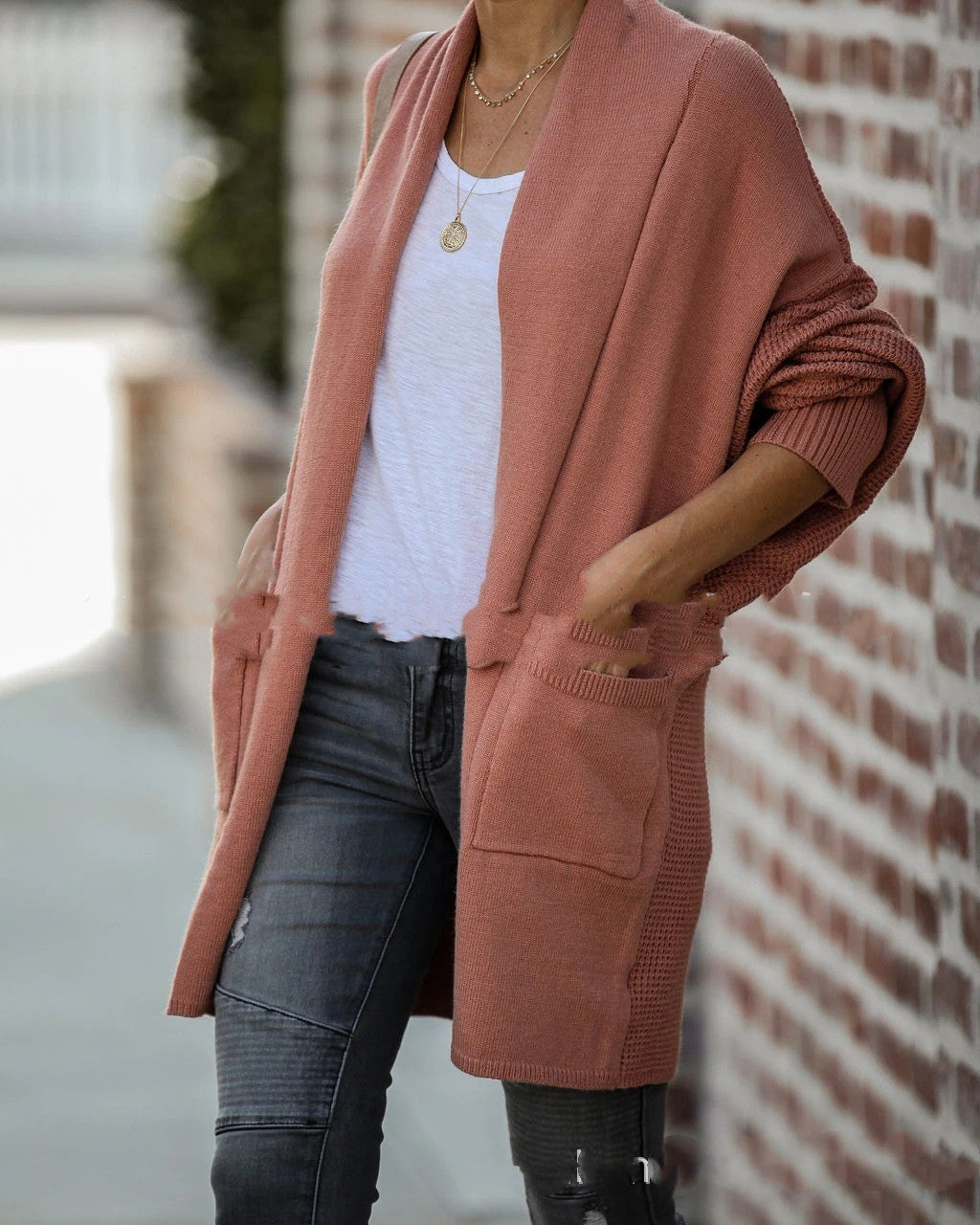 Manteau pull femme chauve-souris cardigan