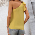 Débardeur femme une épaule style resort