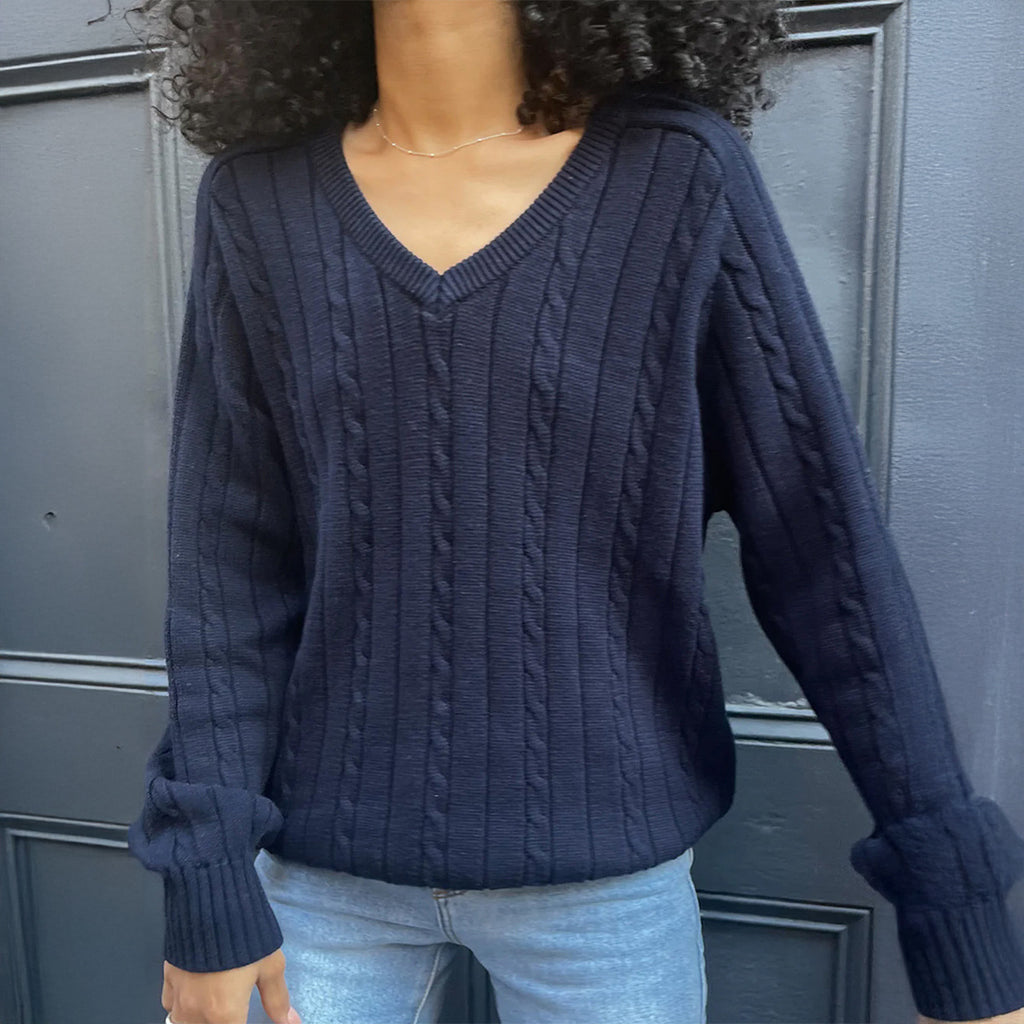 Pull basique en laine unie pour femme