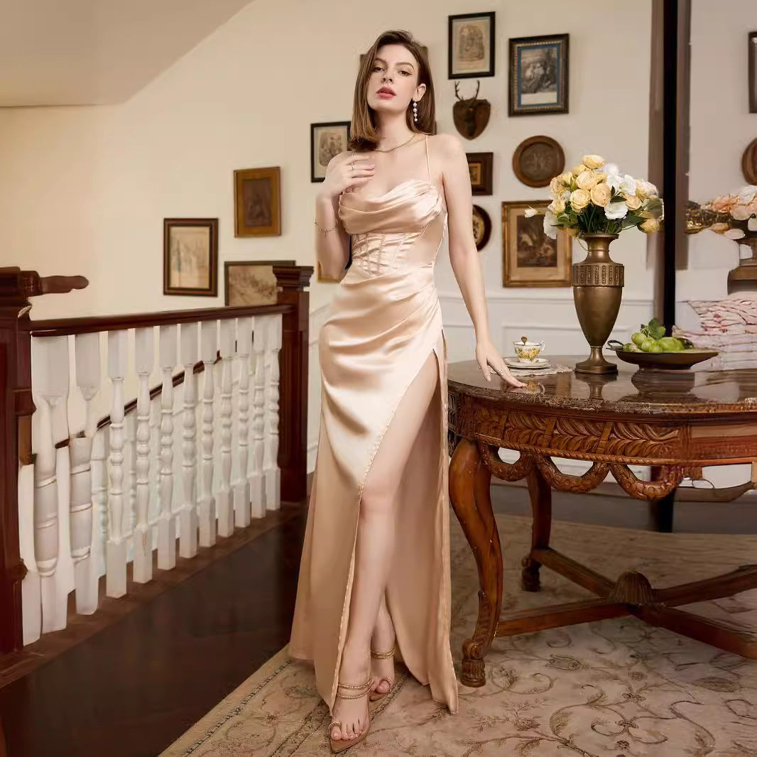 Robe sans manches à bretelles grande taille pour femme