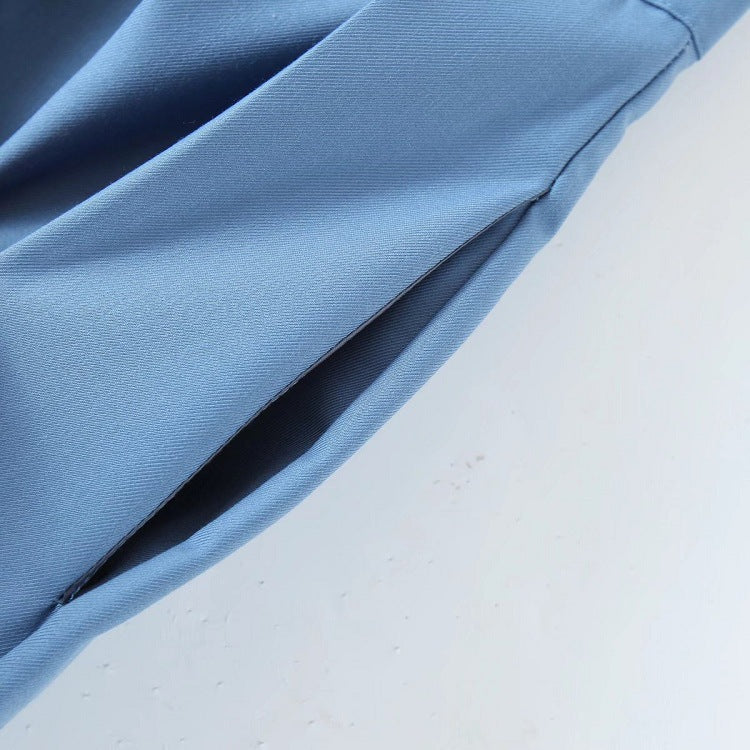 Pantalon décontracté coupe droite et ajustée pour femme