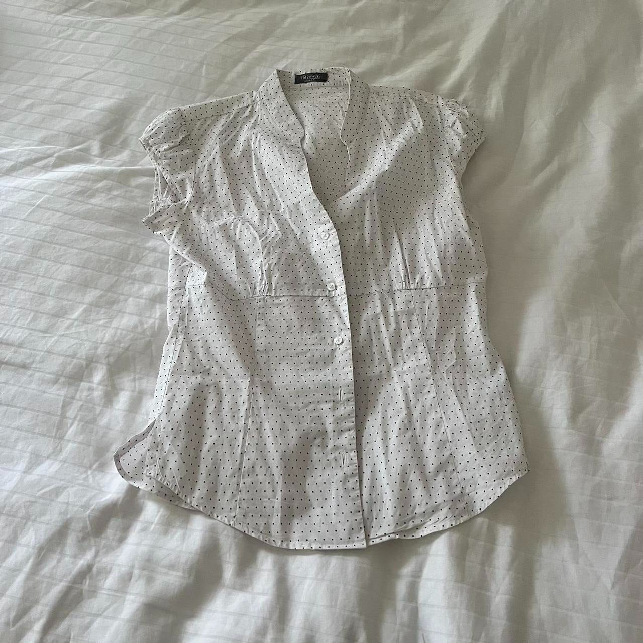 Chemise à carreaux rouge et blanche à manches courtes pour femme