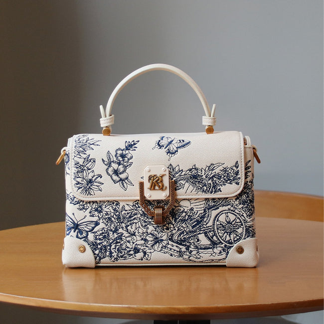 Sac fourre-tout, épaule ou bandoulière luxueux et finement brodé pour femmes Main Image
