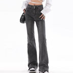 Jeans évasés style rétro américain pour femme