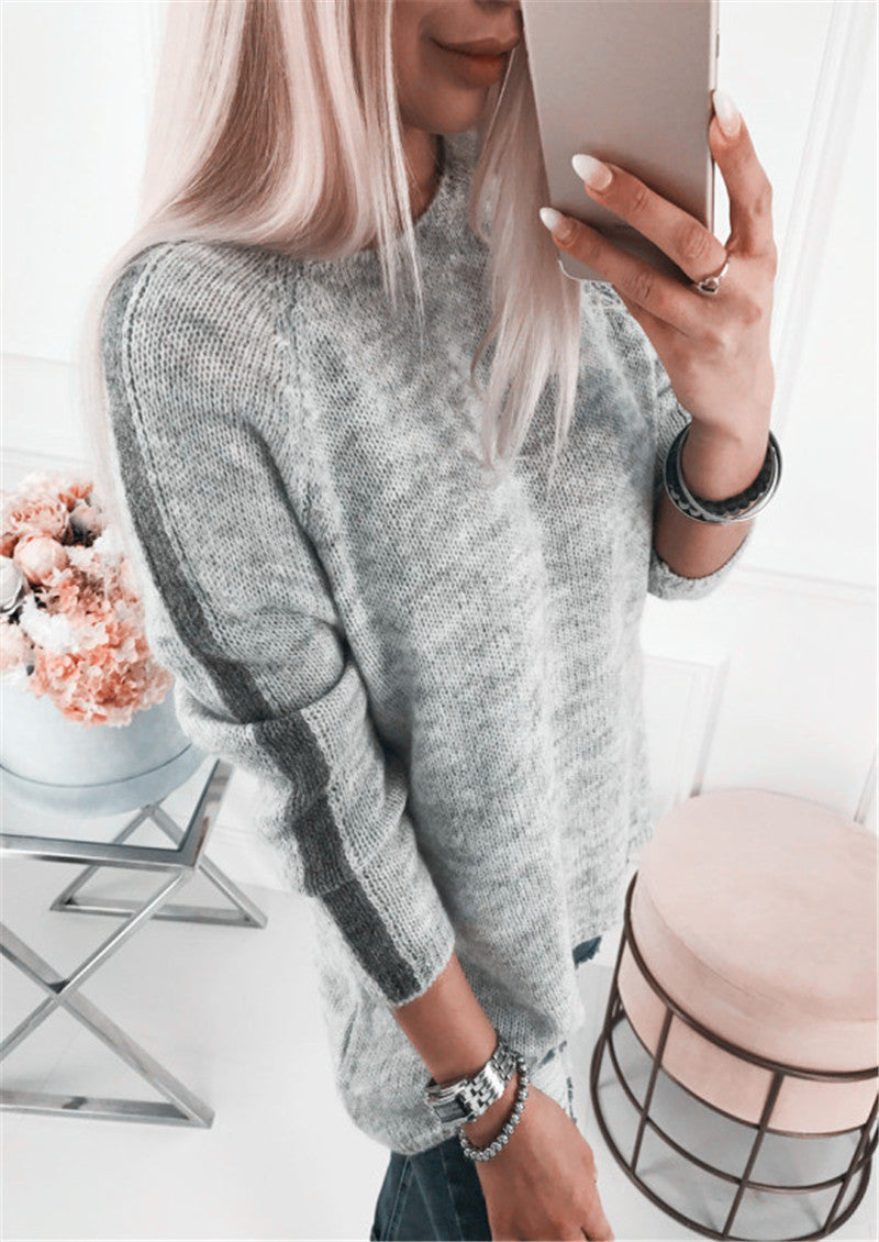 Pull à col rond simple pour femme