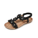 Grandes Sandales Femme Fleur en T Sandales de Plage pour Femme