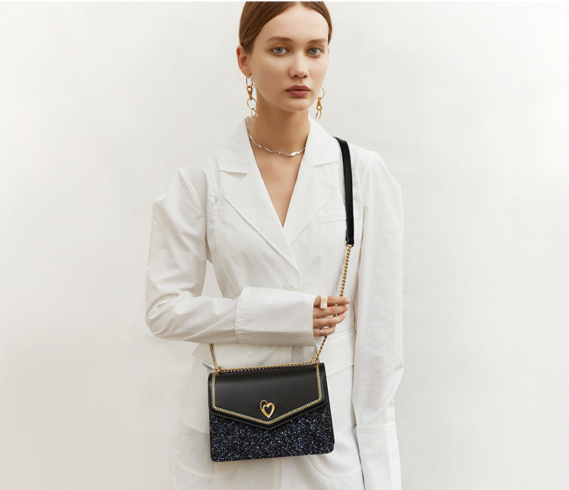 Nouveau sac à bandoulière diagonal étoilé Love Chain pour femme