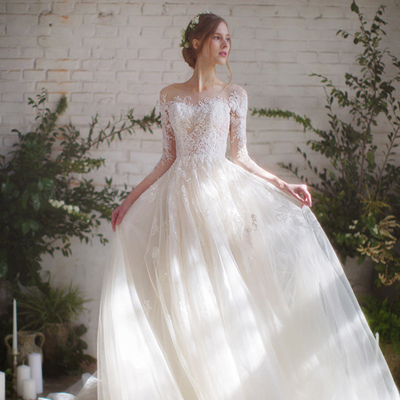Robe de mariée Manches en dentelle