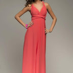 Robe longue dos-nu nouée