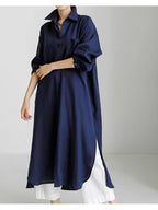 Cardigan Femme Coton et Lin Robe Mi-Manches Femme