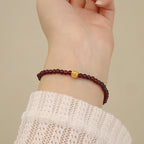 Bracelet gourde simple en grenat pour femmes