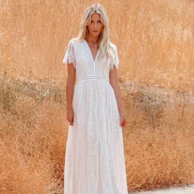 Robe de mariée pull en tulle profond en V pour l'automne