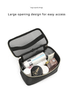 2 trousses de toilette polyvalentes à suspendre, sac de transport double couche, trousse de maquillage de style alphabet, trousse de maquillage florale noire, trousse de cosmétiques portable pour filles