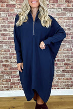 Robe ample en tricot de couleur unie pour femme