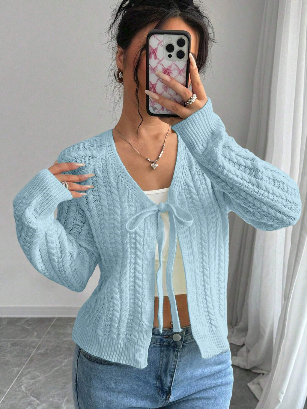 Pull en maille à manches longues pour femme