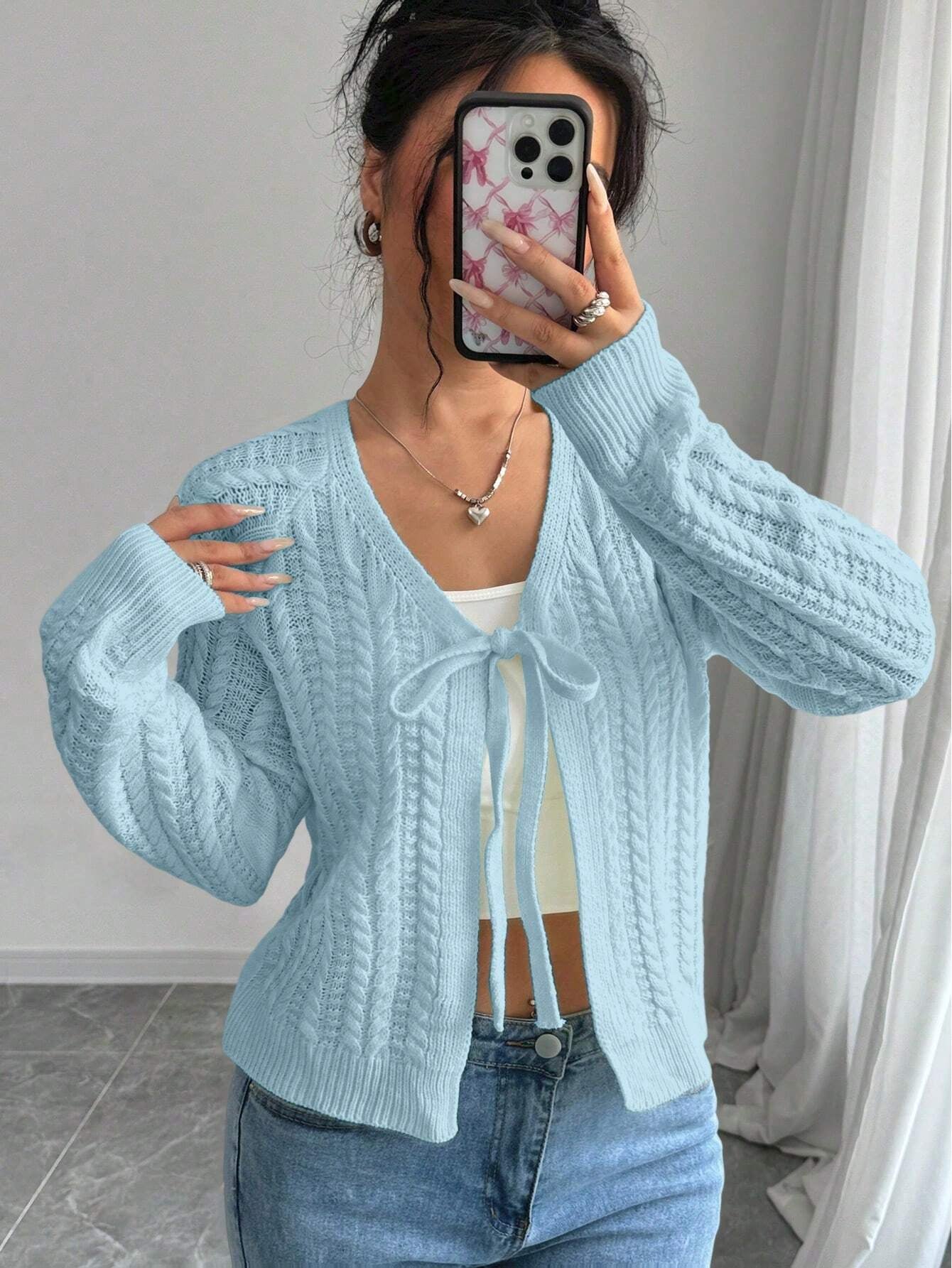 Pull en maille à manches longues pour femme