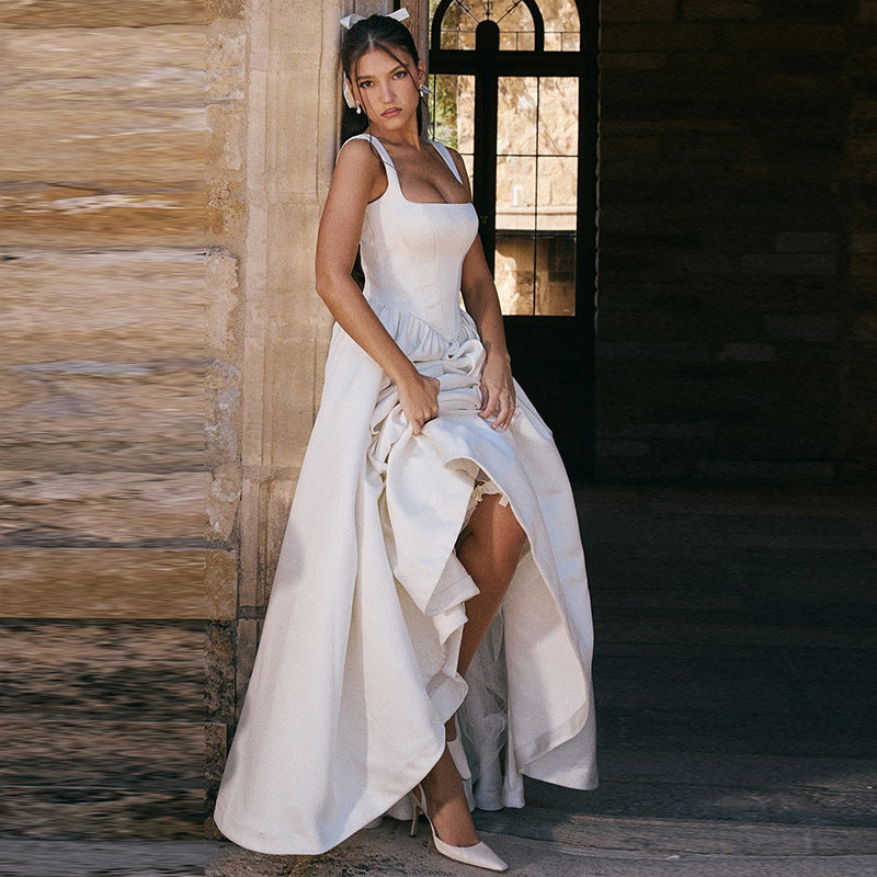 Robe unie élégante et ajustée pour femme
