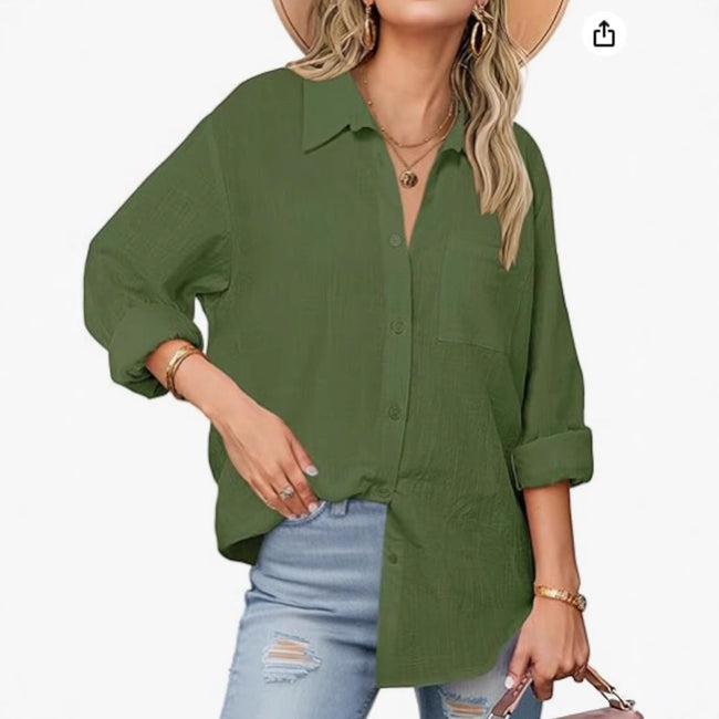 Chemise décontractée à manches longues pour femme Main Image