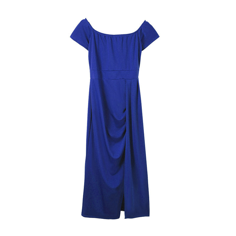 Robe Femme Taille Serrée Couleur Unie Tendance