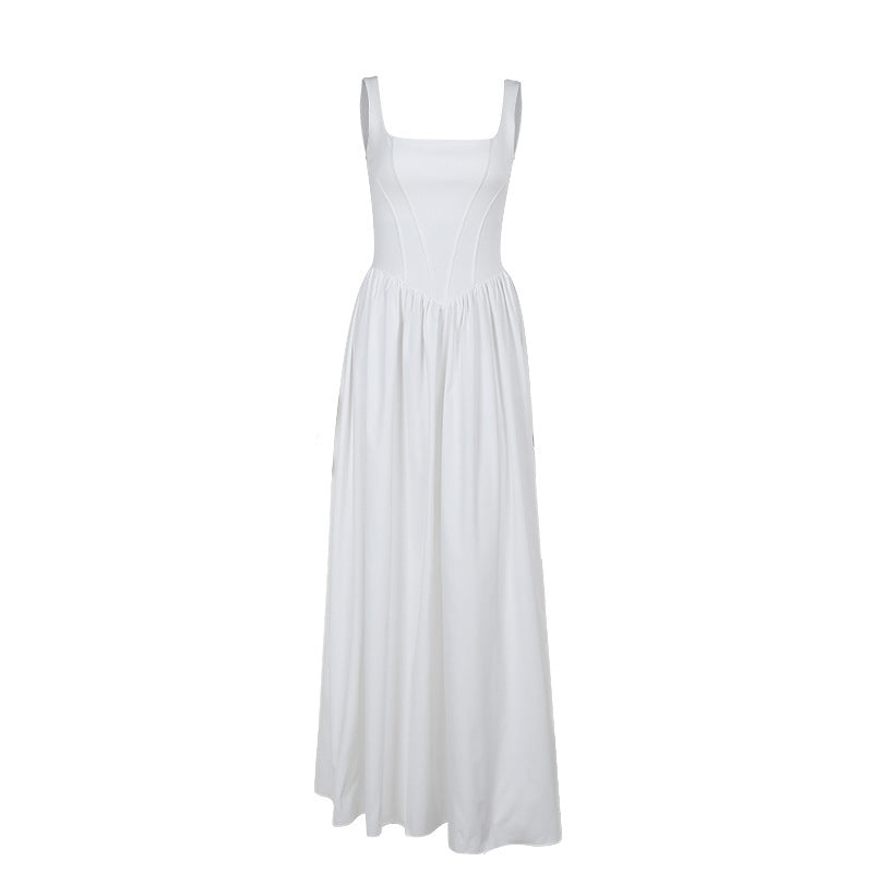 Robe unie élégante et ajustée pour femme
