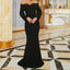 Robe de soirée longue à manches longues et épaules dénudées