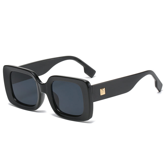 Nouvelles lunettes de soleil tendance rétro carrées à grande monture pour hommes et femmes Main Image