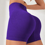 Shorts de yoga à rayures croisées, shorts de sport taille haute pour les fesses de pêche, pantalons de fitness gainants pour femmes, shorts de yoga