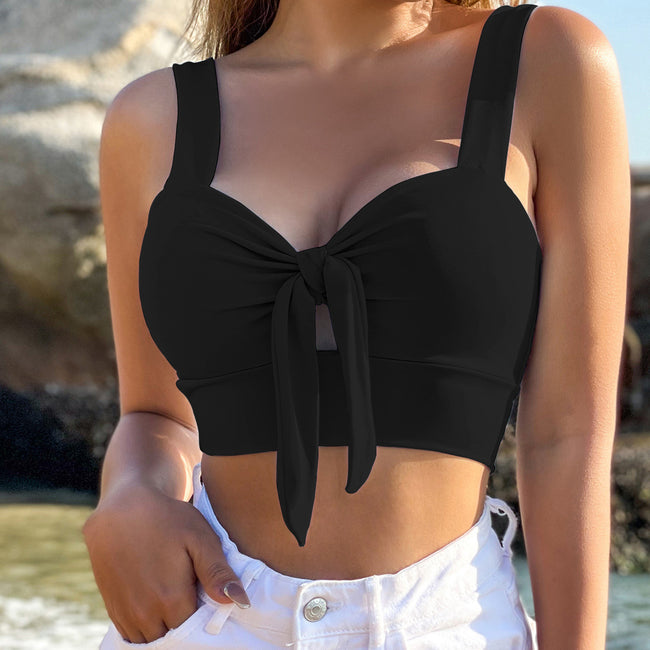 Débardeur sexy pour femme avec nœud papillon Main Image