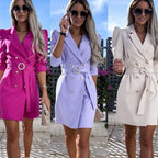 Robe Manteau De Costume Nouvelle Mode Avec Ceinture