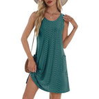 Robe sans manches à poches pour femme