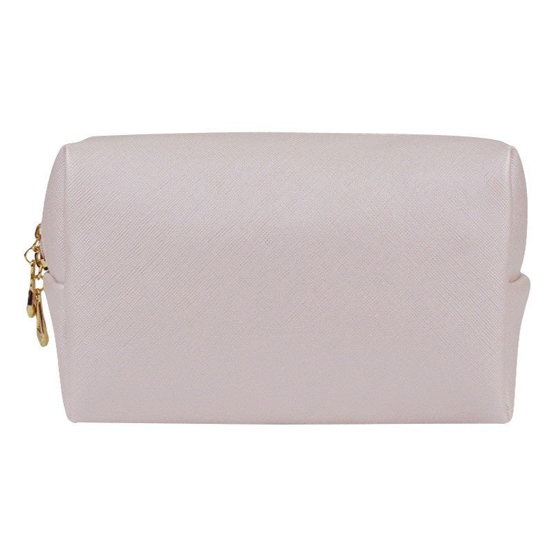 Trousse de Maquillage Octogonale Carrée en Cuir PU, Design Simple