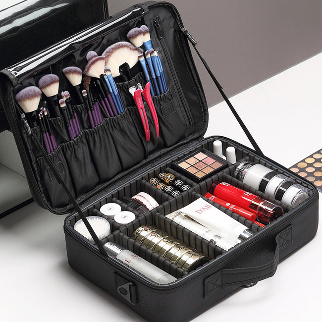 Grande capacité professionnelle sac cosmétique tatouage broderie nail maquillage portable partition boîte à outils maquillage rangement sac en tissu Oxford Hover Image