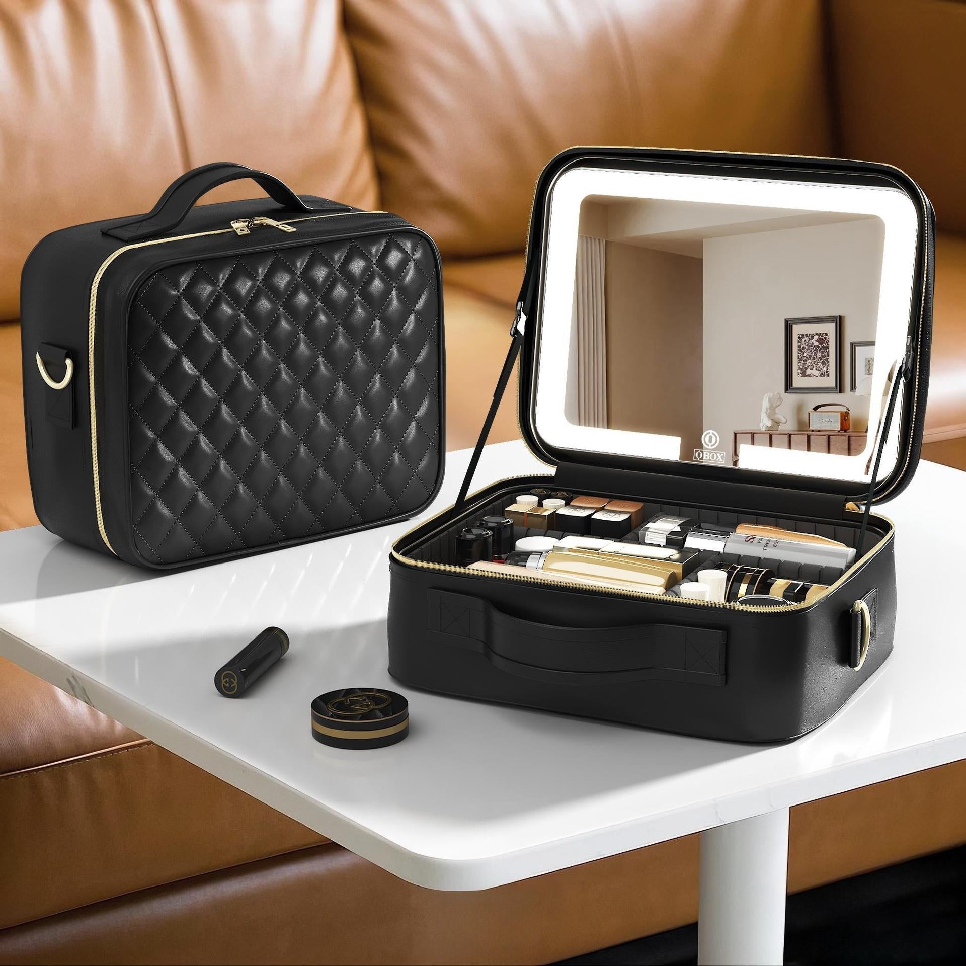 Trousse de Maquillage de Voyage et Portable Haute Capacité Premium