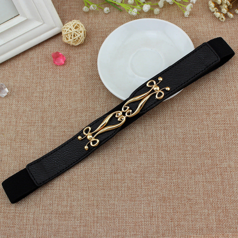 Robe d'été et de printemps pour femme avec une paire de boucles et ceinture élastique