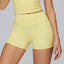 Short de yoga brossé taille haute pour femme