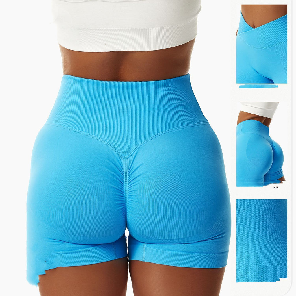 Short de sport moulant et sans coutures pour femme