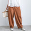 Pantalon ample femme en coton et lin pour l'été, grande taille, décontracté, coupe lanterne
