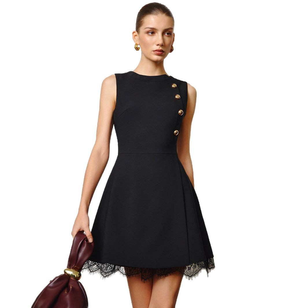 Robe simple sans manches décontractée pour femme