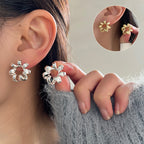 Boucles d'oreilles clous tendance cercle torsadé pour femmes, style simple, tempérament, couleur or, hyperbole, bijoux pour un usage quotidien, cadeaux de fête