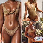 Maillot de bain une pièce léopard dos nu