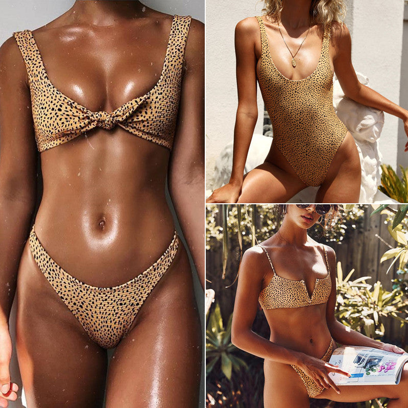 Maillot de bain une pièce léopard dos nu
