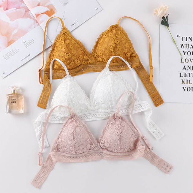 Women's French Lace Wireless Bra Main Image
