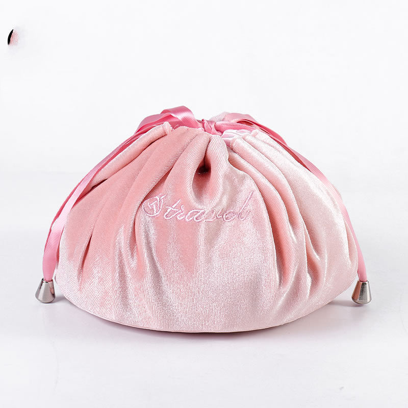 Nouveaux sacs cosmétiques en velours avec oreilles de lapin de dessin animé, trousse de maquillage, sacs cadeaux auto-adhésifs pour Pâques joyeuses pour filles
