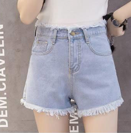 Shorts en jean taille haute pour femme - Style été