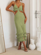 Robe Fourreau Ajustée Personnalisée à Bretelles Style Tempérament