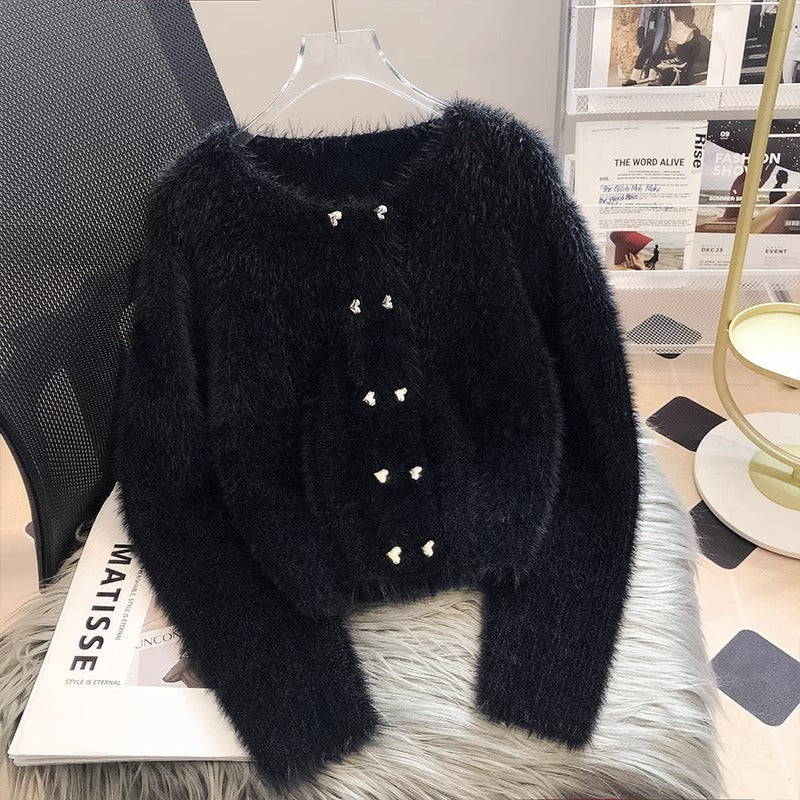 Manteau cardigan tricoté pour femme